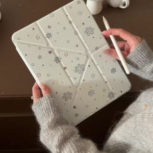 Ốp iPad Họa Tiết Hoạt Hình Tương Thích Nhiều Dòng Máy - Vỏ Bảo Vệ Kèm Giá Đỡ Bút Dành Cho iPad Pro 12.9 11 Air 11 13 M4 Mini