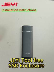 JEYI | JEYI M.2 NVMe SSD Enclosure - Aluminum High-Speed Tool-Free USB 3.2 Gen2 10Gbps for 2280 SSD (2230/2242/2260 Compatible)