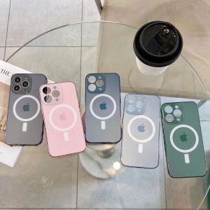 LC - Case iPhon / Softcase MagSafe iPhon 11 pro max 6.5 list crum magnetic Case candy macaron