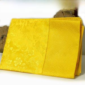 Tibetan Style Double Layer Thickened Woven Flower Offering Tablecloth Buddhist Sutra Book Mat Decorative Buddha Scripture Cover High End