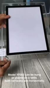 TRENY A4 Wall Mounted Clear Acrylic Paper Photo / A4 Acrylic Frame - Desktop Standing Acrylic Certificate Frame / Advertisement Display