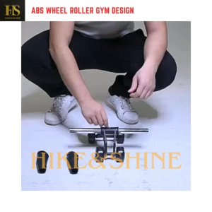 AB Wheel Roller 4 Wheel AB Roda 4 Alat bantu Gym ABS Otot Perut Lengan