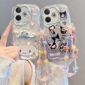 Strawberry Bear Phone Case OPPO A5 Pro OPPOA5 Pro OPPOA5Pro 5G 4G New Creative Cute Cartoon Cinnamon Dog Kurome Bunny 3D Doll Anti-fall Shockproof Casing with Lanyard 2025