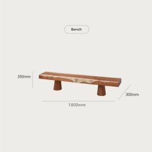 Solid Wood Bench Shoe Changing Stool For Home Living Room Bench Bedroom Bed End Stool Designer Retro Style Bench
