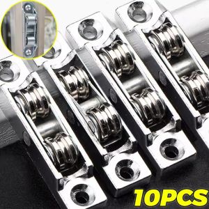 10Pcs Window Pulleys Silent Bearing Fitting Tools Zinc Alloy Wheels U Groove Heavy Duty Sliding Door Roller Track Hardware