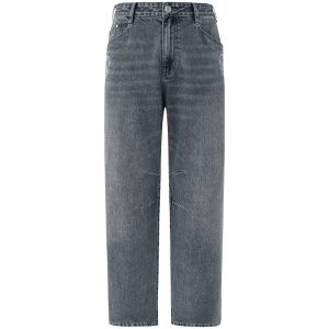 CHINISM | Flame Processed Sabre Cut Denim Pants Straight Leg Workwear Casual Trousers