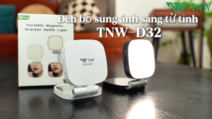 TNW D32 Đèn Selfie Từ Tính 3 Trong 1 Có Thể Điều Chỉnh Độ Sáng Kèm Gương Tương Thích MagSafe