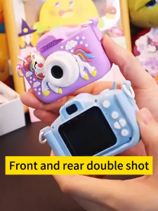 1080P Kids Digital Camera Kids Camera Unicorn Camera Cover with 32GB TF Card HD Video 5 Educational Games 8x Zoom 46 Photo Frames & Filters Gifts for Boys Girls Age 3-8 Pink