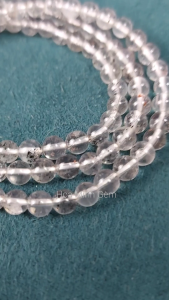 Vòng tay chuỗi quấn 3 đá Thạch Anh Black Phantom Mica quartz VIP tự nhiên size hạt 5.8 li sang trọng không kén mệnh | Hoa Minh Gem