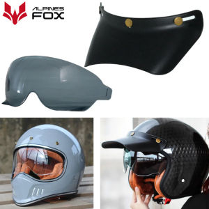 Motorcycle Retro Helmet Brim and Lens 3-Button Adjustable Fit for Shoei EX Zero TT&CO Motobike Retro Vintage Helmet Accessories