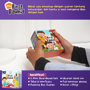(Isi 5 Buku) My First Tauhid - Buku Mini Boardbook Bayi 0+ - Seri Pengenalan Allah Pertamaku