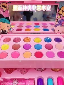 30PCS Kids Makeup Set non-toxic safe girls early education toy princess gift watercolor makeup box