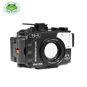 Sea frogs Camera Waterproof Housing Diving Case Protective Shell Underwater 60m/195ft Replacement for Olympus TG-6 Camera