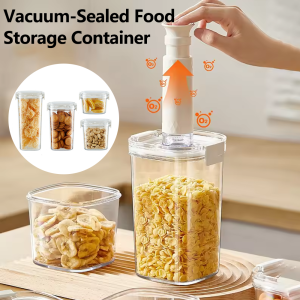 Premium Vacuum Coffee Bean Canister - Airtight Storage Jar for Kitchen Tea & Cereals Moisture-Proof Lock Keep Fresh 5X Longer