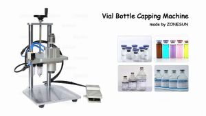 ZONESUN Pneumatic water juice Bottle Sealing Capper Aluminum Plastic Glass Vial Crimper Sealer Capping Machine ZS-YG09B