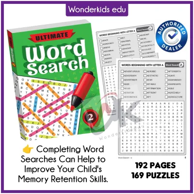 Ultimate Word Search Book Word Games Crossword Puzzle for Kids Brain Teaser Children