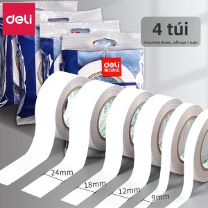 deli | Băng Dính Hai Mặt Trong Suốt Cường Độ Cao Dễ Xé An Toàn Cho Tường