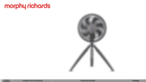 Morphy Richards Cordless & Portable Fan Indoor & Outdoor Stand Fan & Pedestal Tabletop18H Battery MR3701
