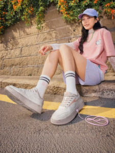 Erke | Summer Thick-Soled Increasing White Board Shoes Women