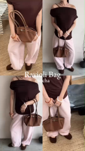 Polarboll - RAVIOLI กระเป๋าสะพายข้างหนัง SUEDE/CANVAS