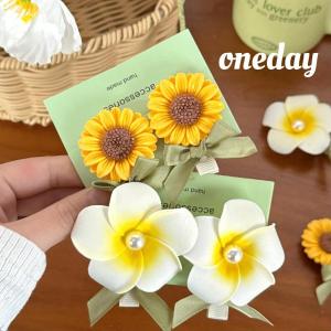 SHANNAIER | Kẹp Tóc Hoa Hướng Dương Và Frangipani Dễ Thương