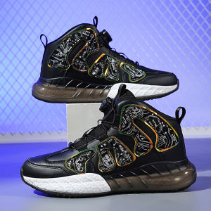 CVPAJ | Rotation Buckle Slip-on Soft Bottom Air Cushion High Top Anti-slip Trendy Boys Shoes