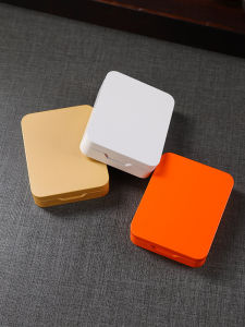 Portable Mini Square Solid Color Puer Black Tea Storage Box Creative Sealed Iron Tea Box Red Tea Green Tea Packaging Box