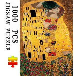 Jigsaw Puzzle for Adults 500/1000/1200/2000PCS Gustav Klimt The Kiss Artwork Mindful Game Stress Relief Decor Gift