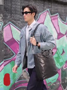WANYE | Genuine Leather Mens Multi-Use Business Commuter Laptop Bag