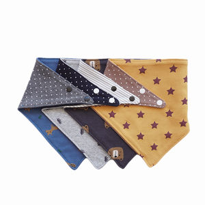 SHENGFEILA | Autumn and Winter Extra Thick Triangular Baby Bibs Large Size 100% Cotton