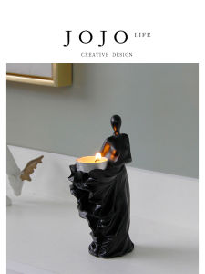 Simple Modern Resin Candlestick JOJOS L PD Abstract Figure Small round Cup Home Decorations Chinese Traditional Style Lantern