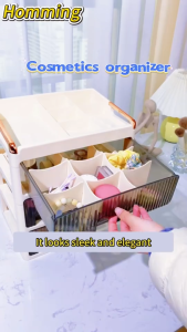 upup Cosmetics Organizer Box Makeup Storage Cosmetic Shelf Lipstick Rack Dust-proof Makeup Drawer Box Makeup Storage Cabinet