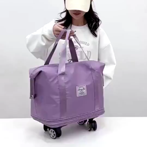 [Original 24 hours delivery] Waterproof Retractable Large Travel Handbag Multi-Pocket Design Sports Tote Gym Bag Shoulder Weekender Overnight Bag