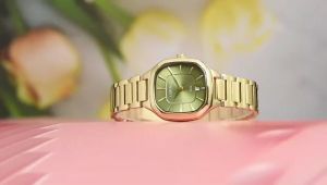 Jam Tangan Wanita Seri 7129 Rantai Stainless Stell Tanggal Aktif Tahan Air