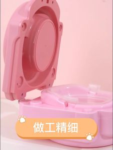 โถสุขภัณฑ์แบบพกพาทำความสะอาดง่ายนั่งโถสุขภัณฑ์แบบพกพาสำหรับเด็กนั่งโถปัสสาวะไม่เต็มเต็งเดินทางห้องน้ำขนาดเล็กพกพานั่งยอง