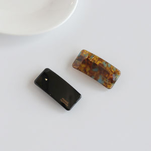 Square Acetate Edge Clip Small Spring Hair Clip Bangs Side Part Hair Accessory Cute Korean Style Hair Accessories