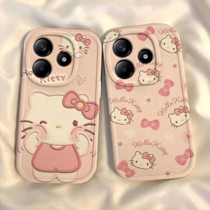 Applicable to Redmi Note14pro + Phone Case New Arrival 13R Poke Face Hello Kitty Note12rpro Cute Silicone Note11epro Shell Note10pro Girlfriends Note7 Funny Note8pro