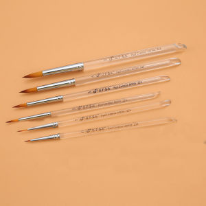 Short pole transparent pen nylon round tip watercolor pen Line pen edge pen oil brush Art painting pen