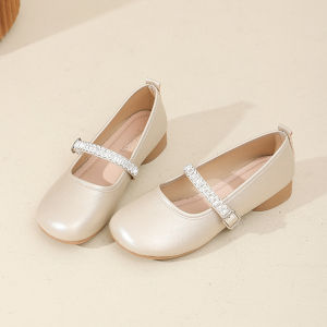 รองเท้าส้นหนา Mary Janes สไตล์ฝรั่งเศส สำหรับผู้หญิง ฤดูใบไม้ผลิและฤดูร้อน พื้นรองเท้า PU ส้นกลาง สวมใส่สบาย รองเท้าส้นแบนแบบสวมสบาย