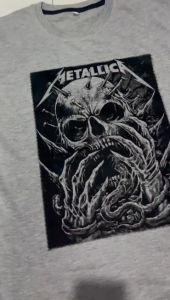 Baju atasan cowok tengkorak METALIKA SKULL PAKU RUBHK204