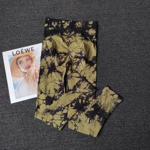 High Waist Yoga Pants Womens Peach Butt Training Fitness Sports Nine Points Quick Dry Breathable Long Pants Gym Running