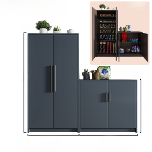 Outdoor Aluminum Alloy Storage Cabinet Waterproof and Sun Protection Garden Courtyard Tool Cabinet Home Doorway Shoe Cabinet Balcony Locker