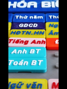 Thời khóa biểu in 3D LEGO cá nhân hóa theo yêu cầu sử dụng cho cả Cấp 123