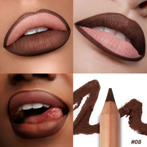 Matte Lip Liner Brown Tint Thick Lip Makeup Low Saturation Nude Gray Purple Yellow Black Skin Outline Lipstick Pen Pudaier