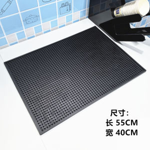 Anti-Slip Coffee Bar Mat Multi-Function Tool Mat Filter Water Cup Coaster Kitchen Dining Table Mat Plastic Square Pure Color