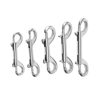 ยี่ห้อใหม่ 316 สแตนเลสสตีล Bolt Snap HooksDouble Ended Snap คลิป Scuba คลิปสําหรับดําน้ําสายจูงสุนัขKey CHAINHorse Tack