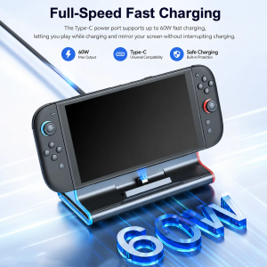 Ipega | Docking Station for Switch 2 HDMI TV Converter 4K 60Hz Fast Charging USB Hub Type-C Adapter Gaming Accessories