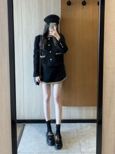 CHANGTONG | Elegant Lady Short Coat and Skirt Set for Autumn