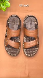 Sandal Nam Quai hậu HT.NEO da bò nhập khẩu cao cấp  thiết kế đế đệm massager giúp êm chân  thoáng mát  kiểu dáng sang trọng  lịch sự SD05