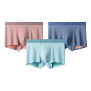 THREEGUN | Mens Double-Sided Zero Sensation Modal Antibacterial Breathable Boxer Shorts Three-Pack Comfortable Mid-Waist Briefs